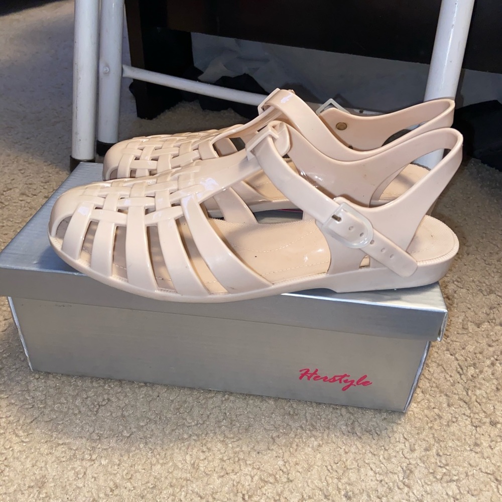 Nude Jelly Sandals